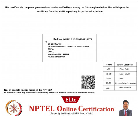NPTEL Online Certification course