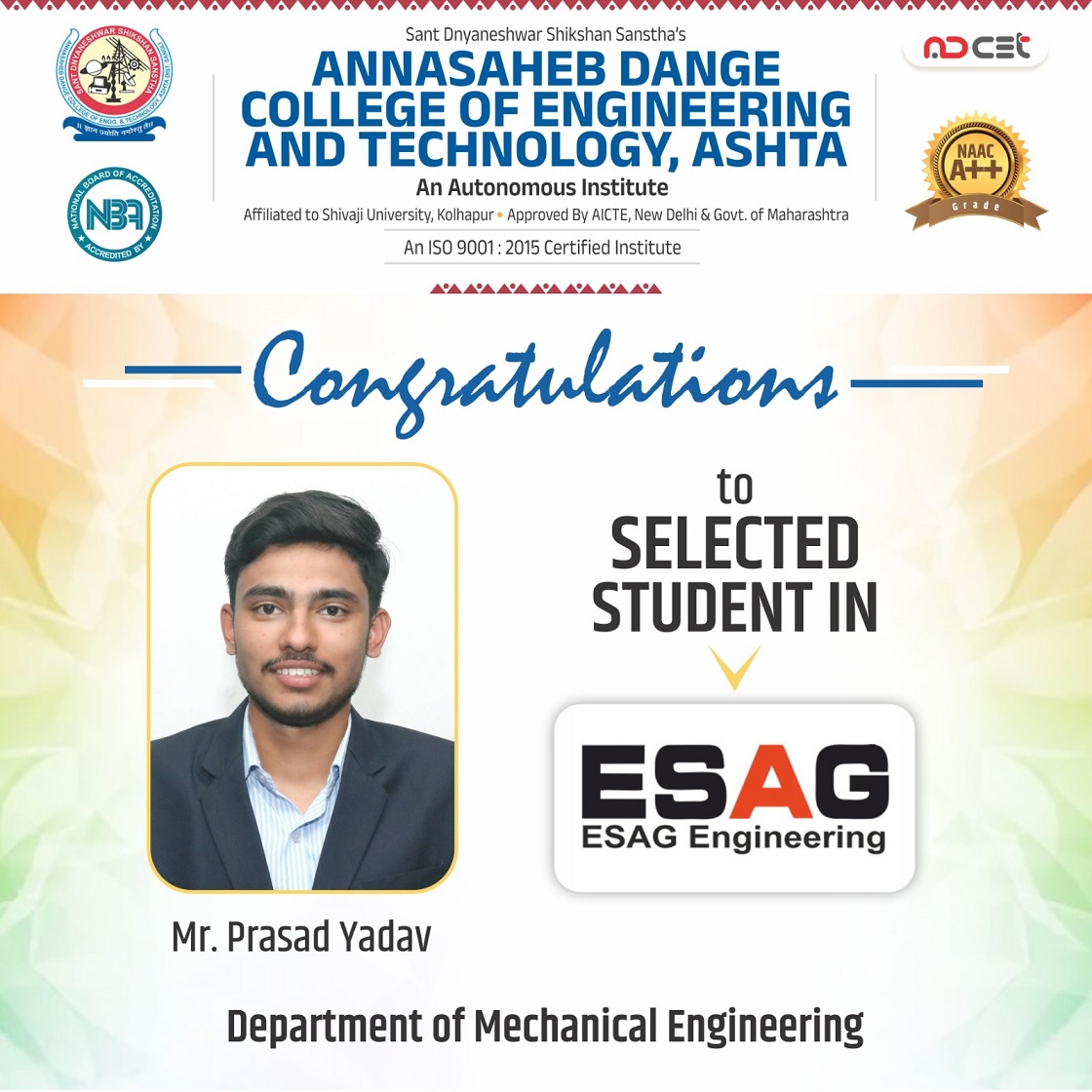Congratulations for Campus Selection in 
