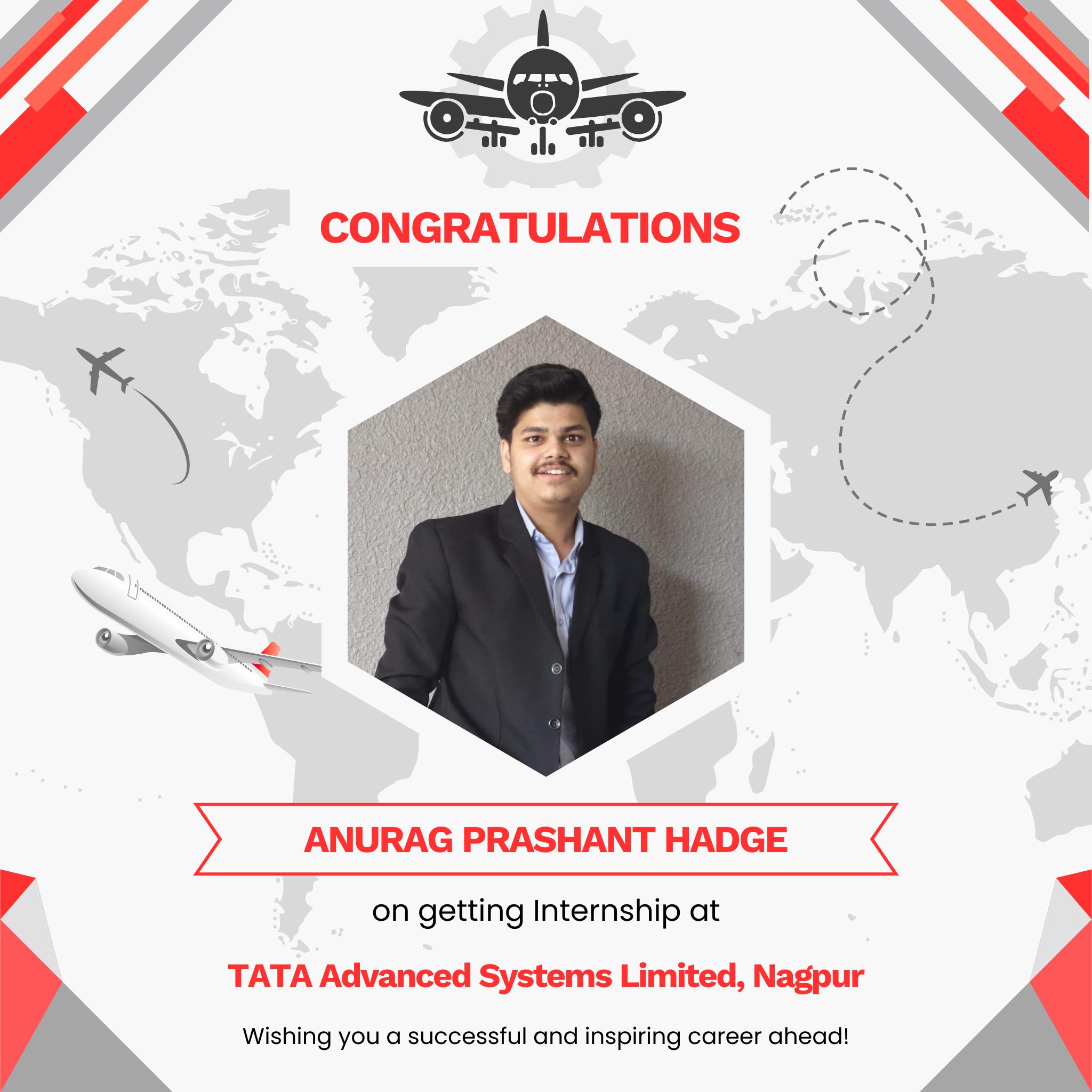 Student Internship at TATA Advanced Systems Limited, Nagpur