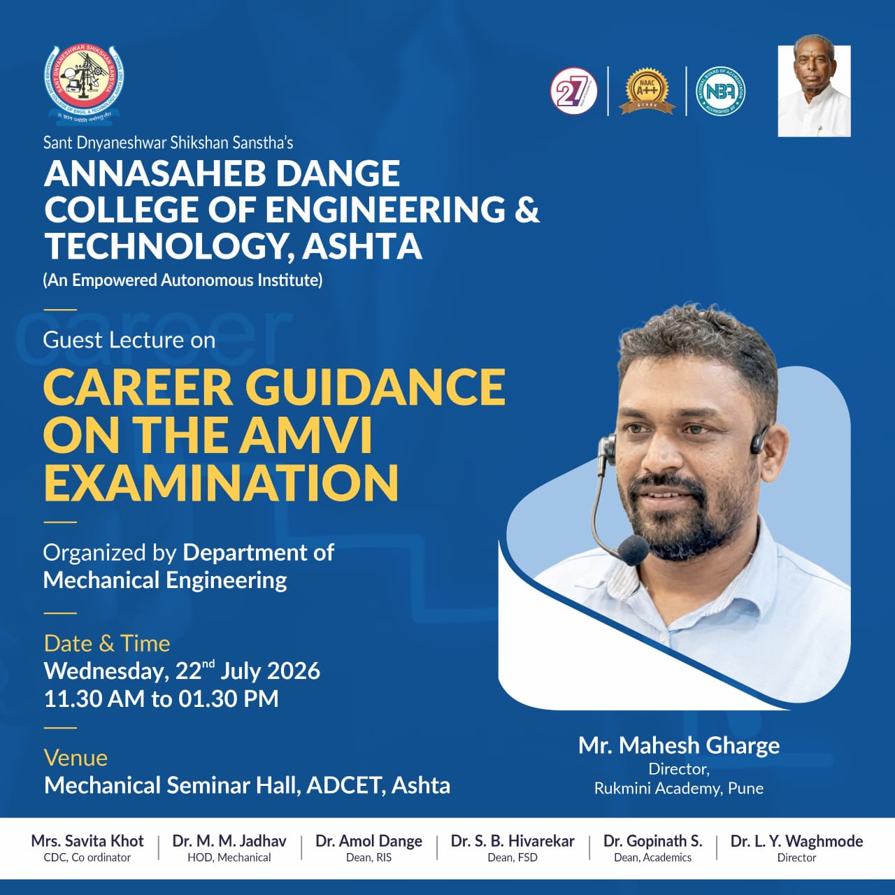 Career Guidance Session on the AMVI Examination